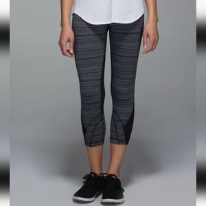 Lululemon Womens Leggings Run: Inspire Crop II Mesh Size 8